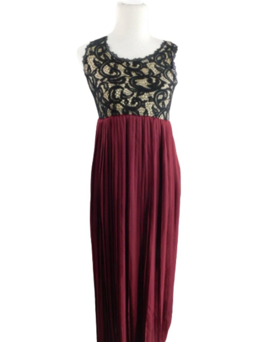 Pink Blush Size S Small Lace top Maxi Dress Formal Elegant NWT